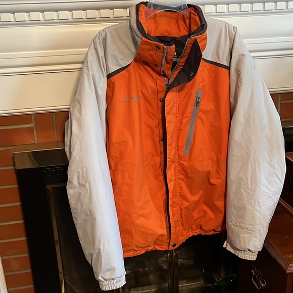 COLUMBIA Omni-Tech Orange Jacket Men’s XL - Picture 6 of 13
